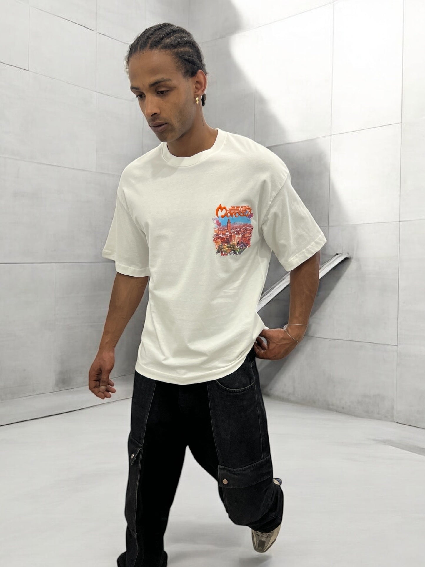 T-shirt MOROCCO VIBES - blanc cassé