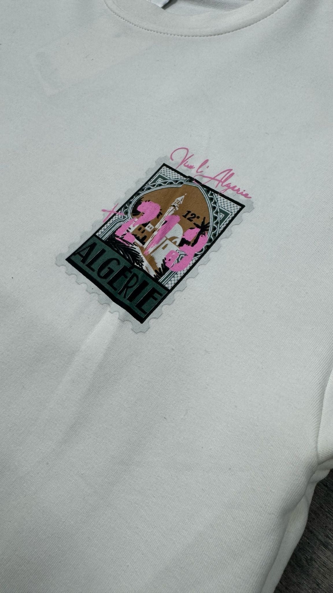 T-SHIRT VIVA L’ ALGERIE +213 - BLANC