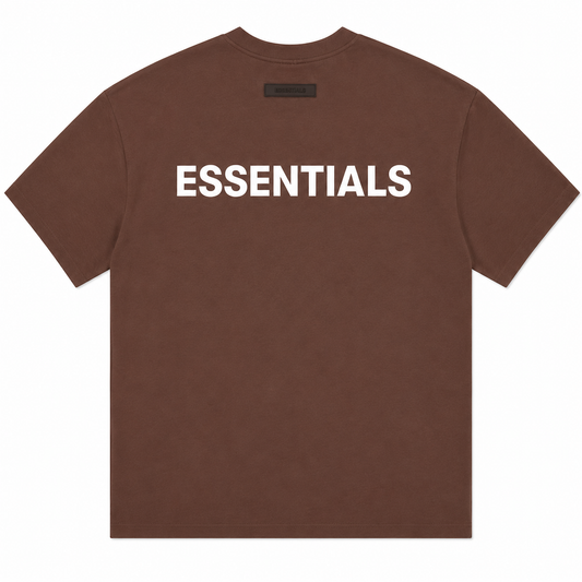 Ensemble ESSENTIALS Homme Marron Chocolat| T-Shirt Oversize + Short Premium