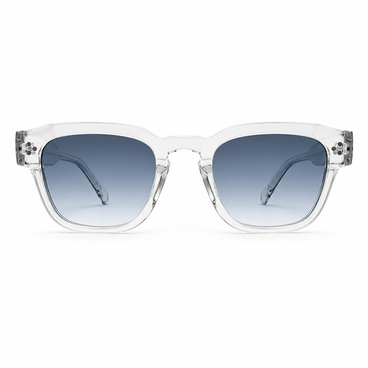 Lunettes de soleil CP 026522T – Monture transparente fumée & verres bleu fumé UV400
