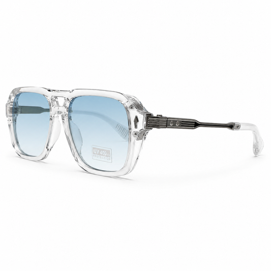Lunettes de Soleil Transparentes Bleu Glacier UV400 – Homme & Femme