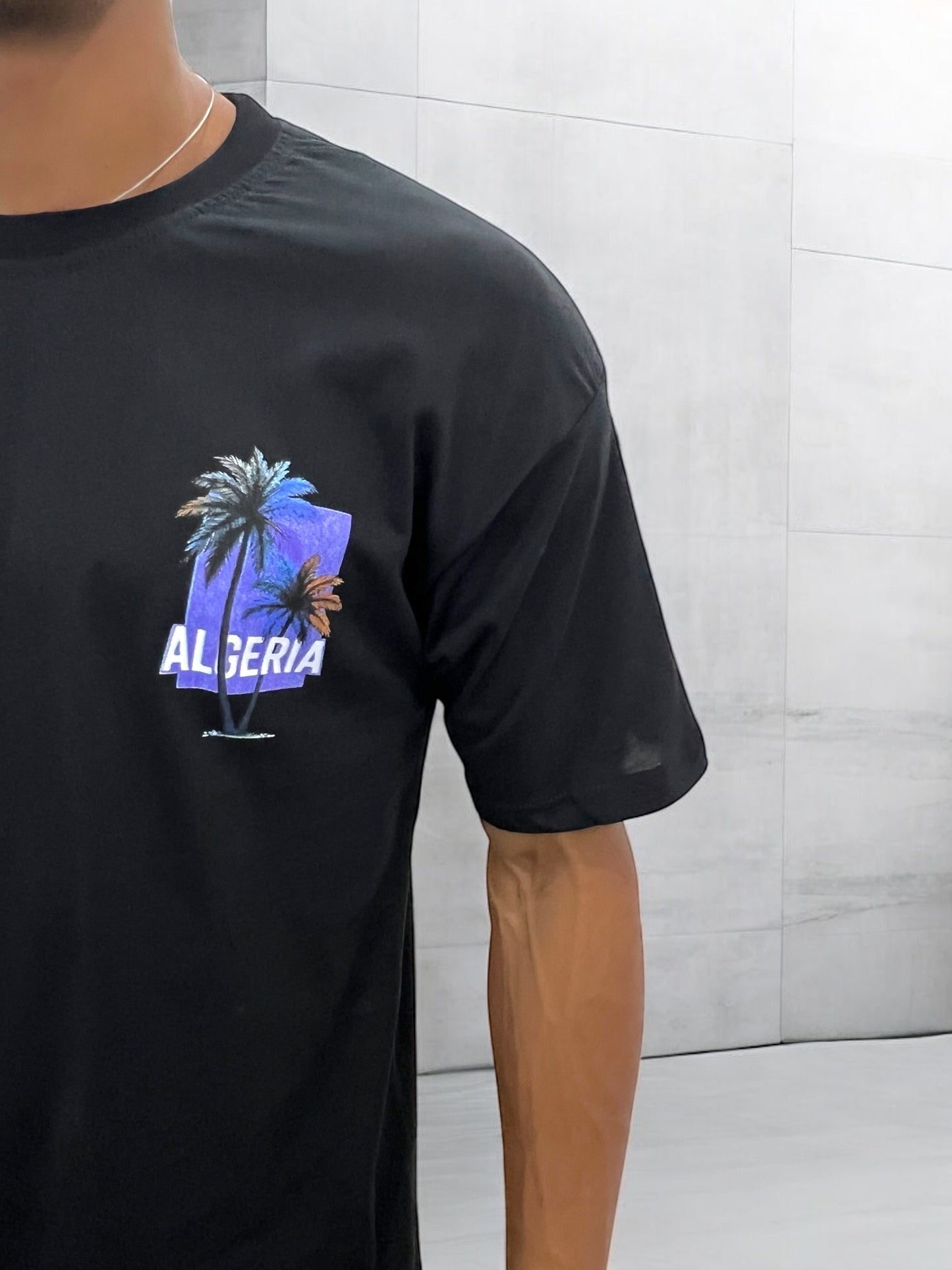 T-shirt ALGERIA PALMIERS - noir