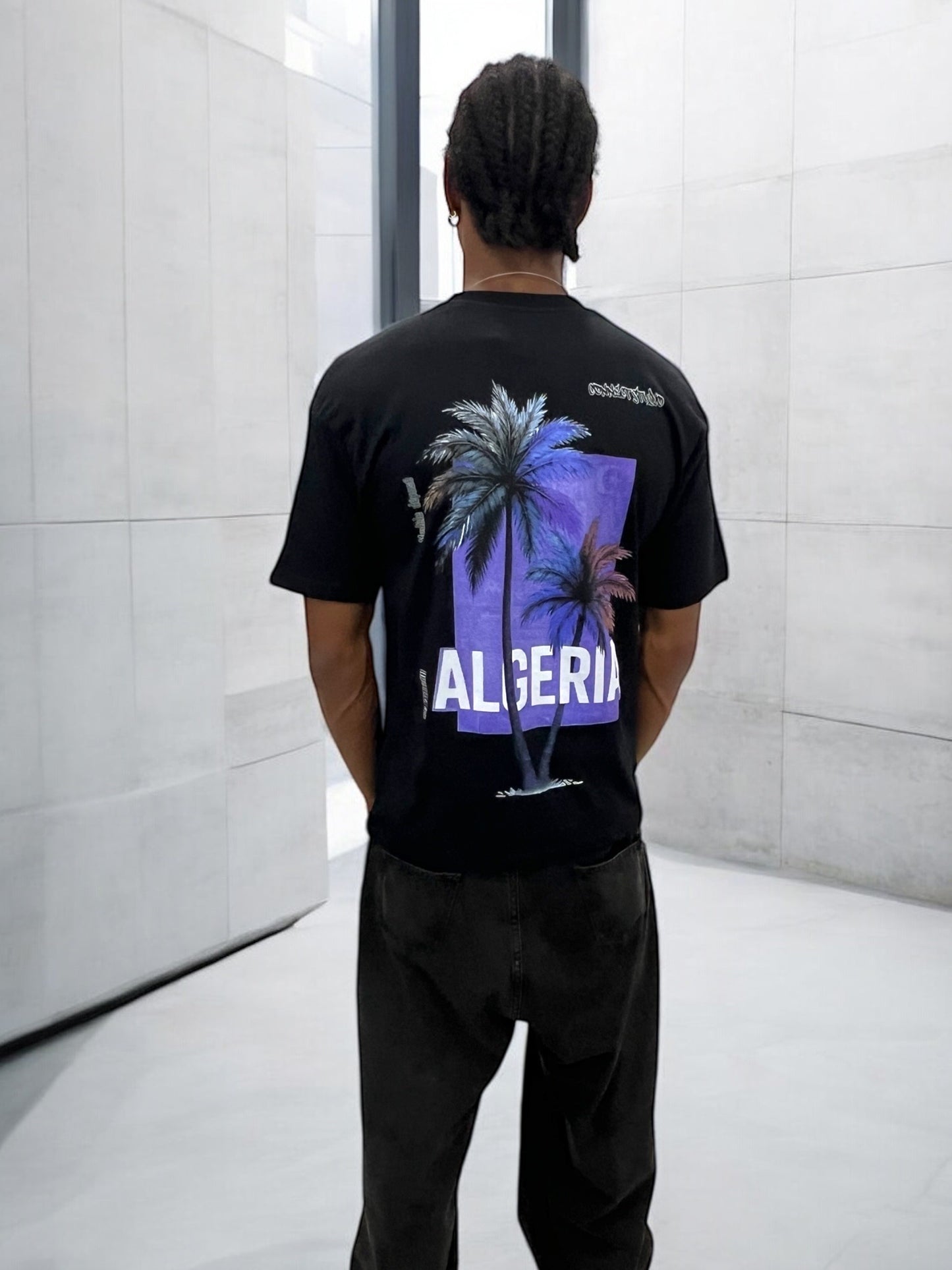 T-shirt ALGERIA PALMIERS - noir