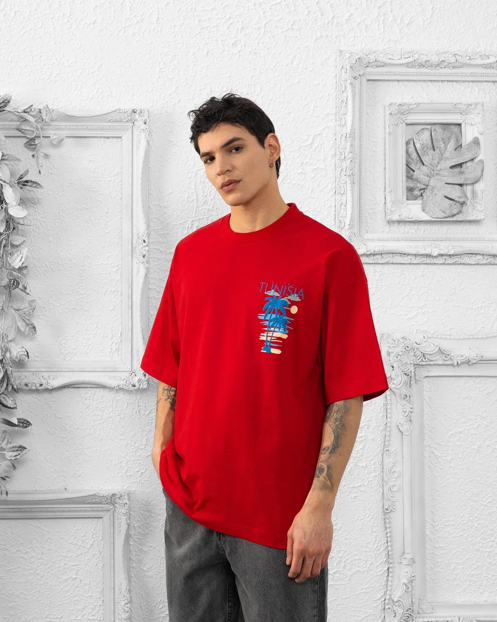 T-SHIRT TUNISIA DJERBA - ROUGE HARISSA MAISON