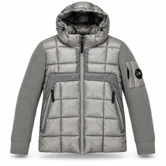 OCTA Doudoune Hybride Capuche Amovible – Gris