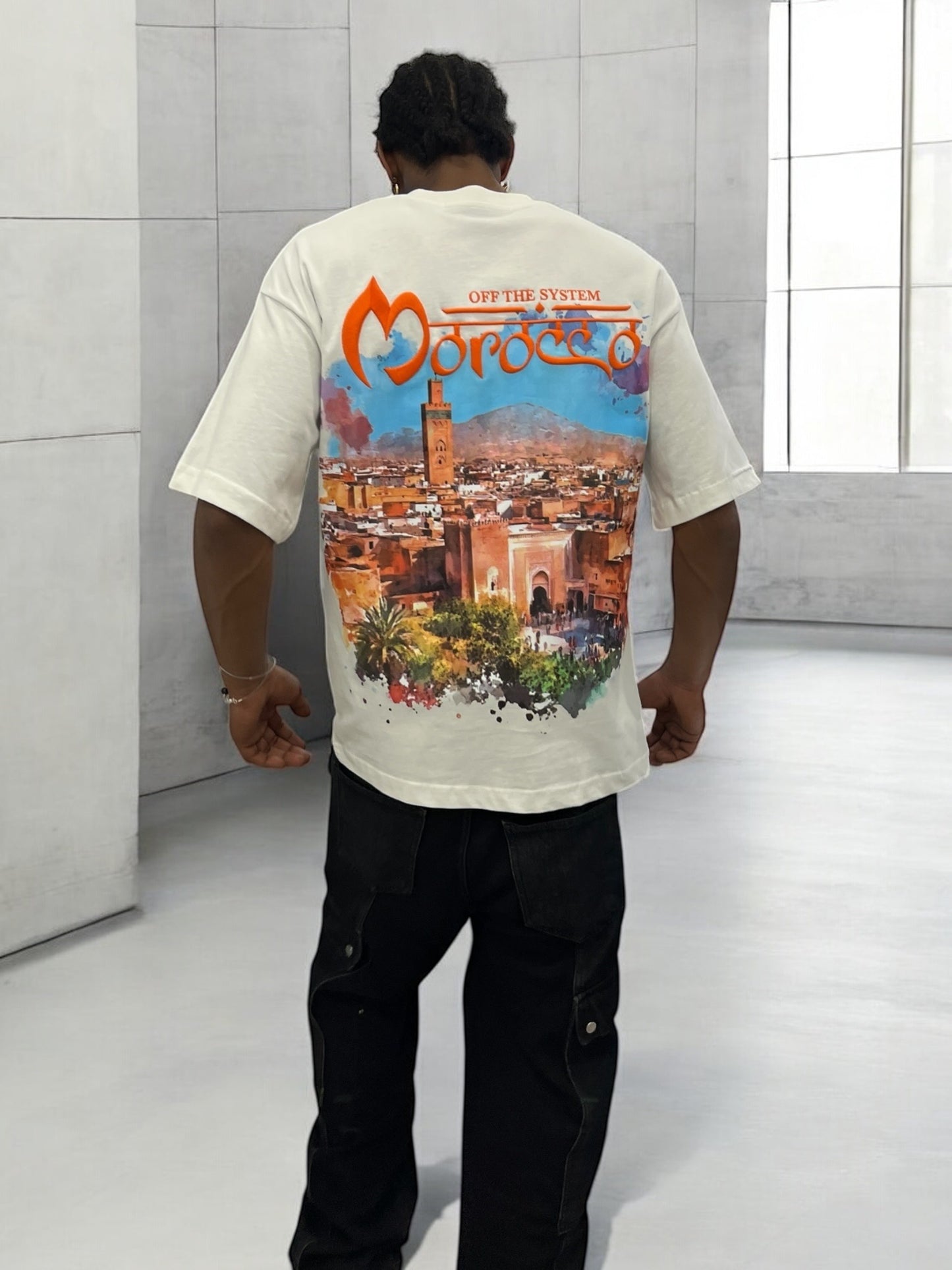 T-shirt MOROCCO VIBES - blanc cassé