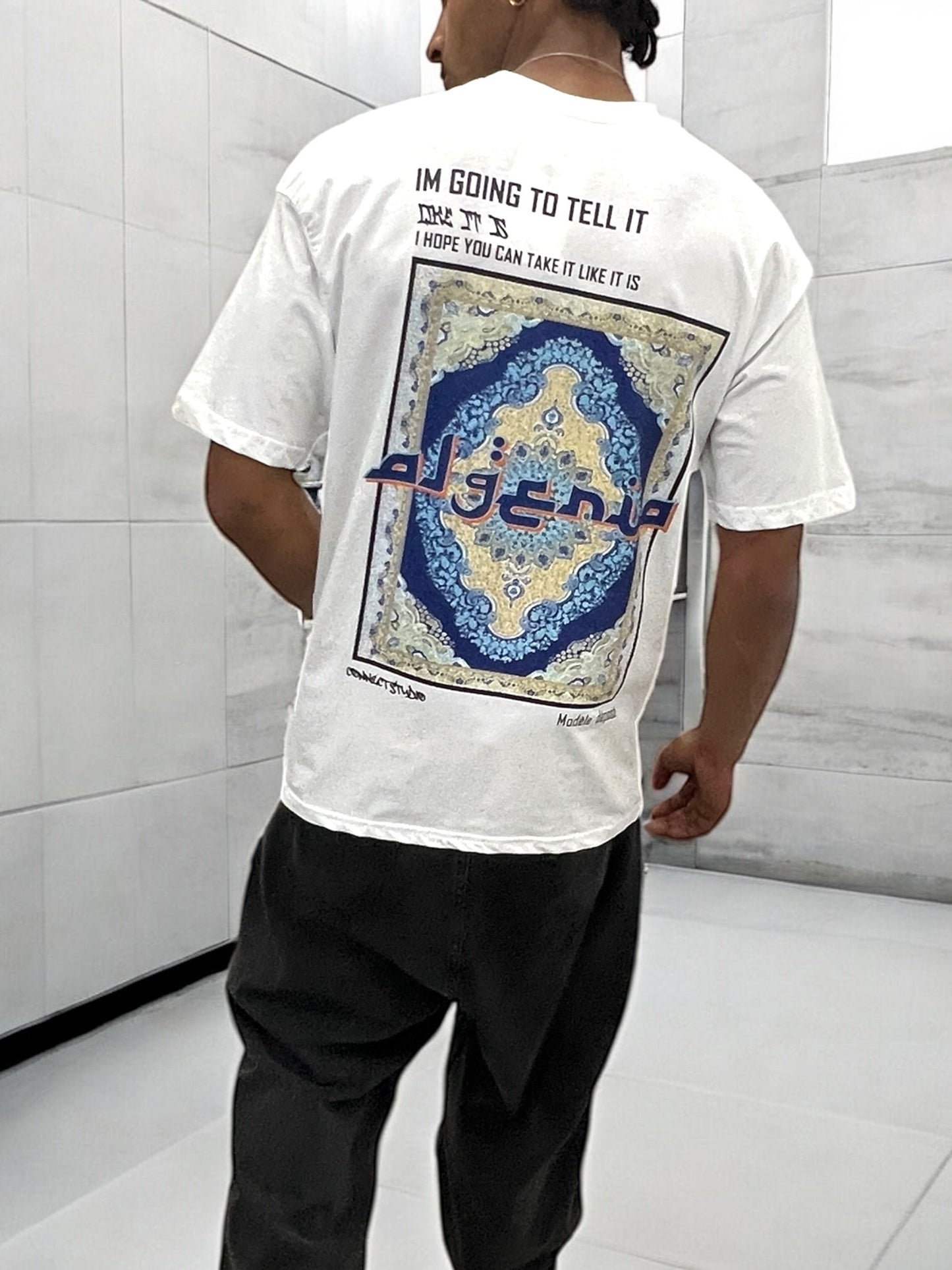 T-shirt ALGERIA TAFSIR AL-AHLAM - blanc