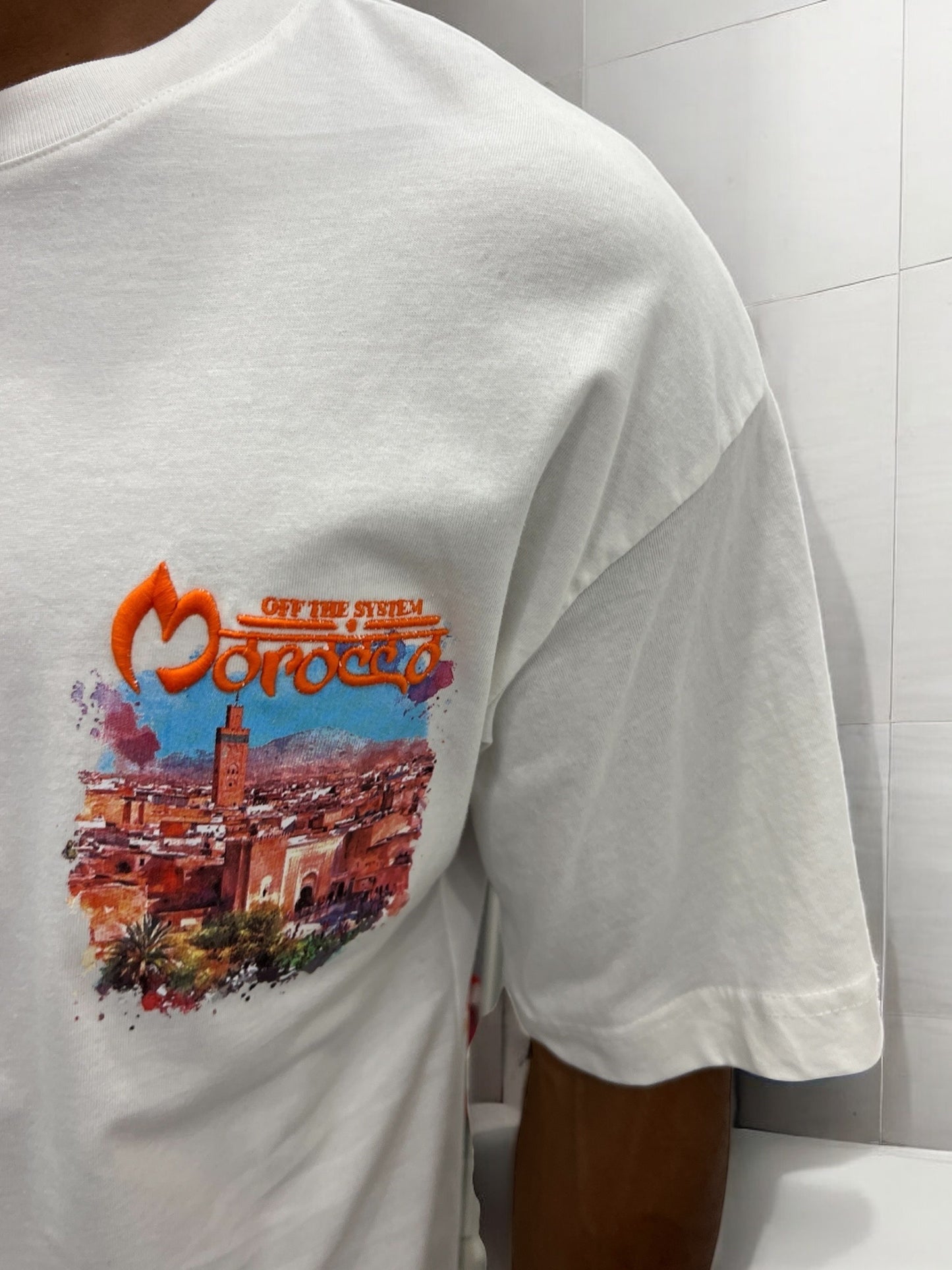 T-shirt MOROCCO VIBES - blanc cassé