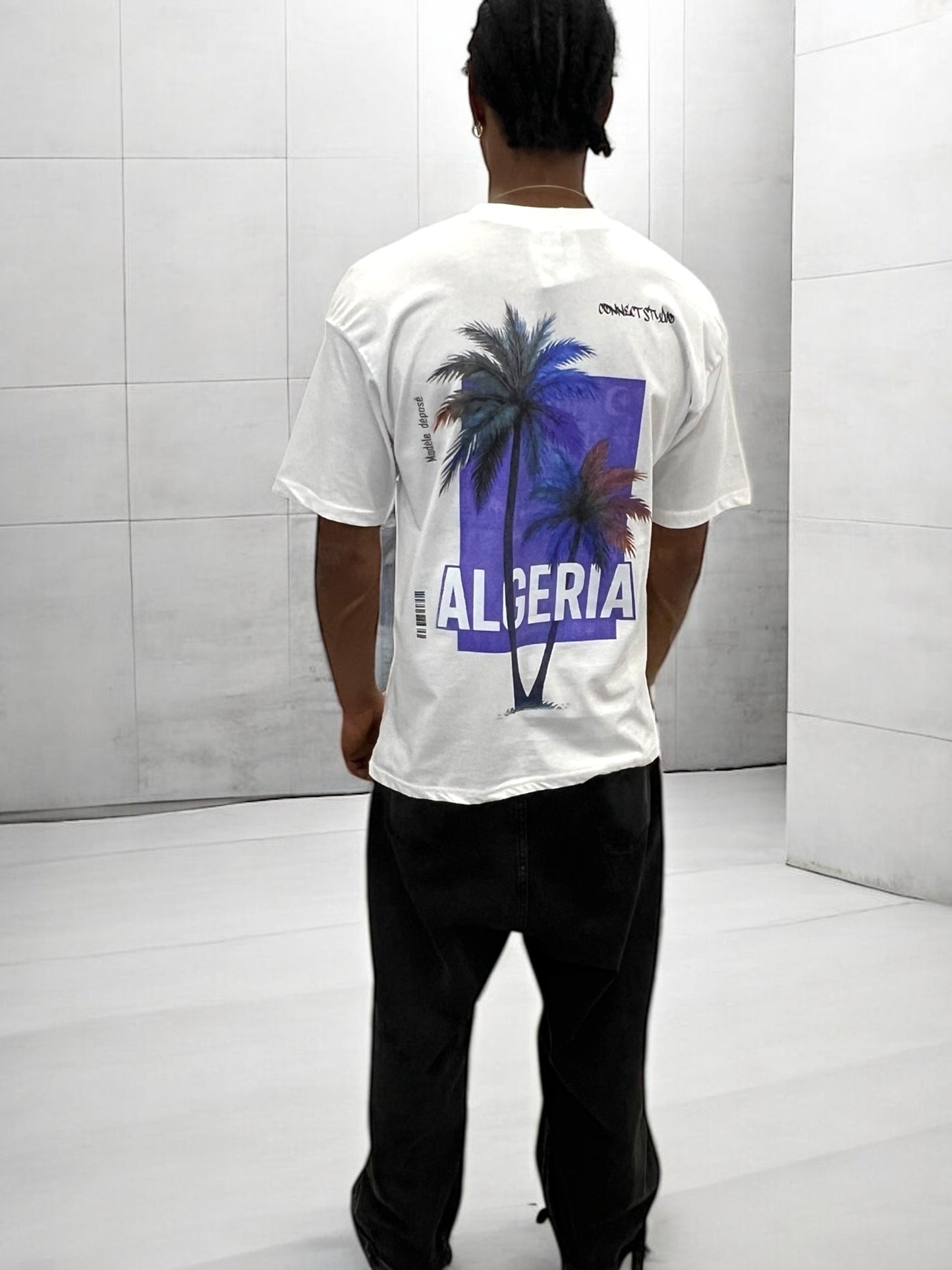 T-shirt ALGERIA PALMIERS - blanc
