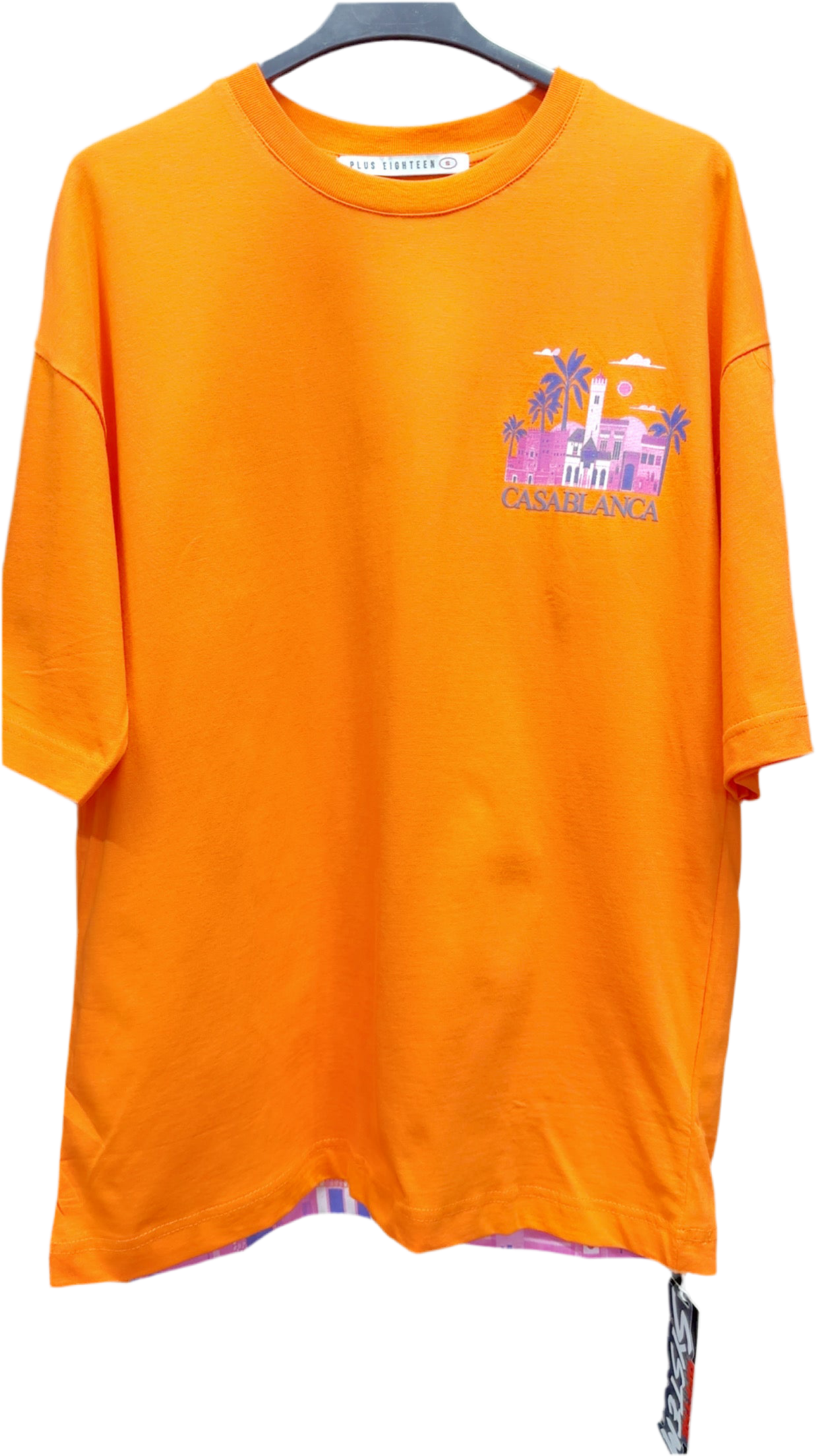 T-SHIRT CASABLANCA BRODERIE - Orange