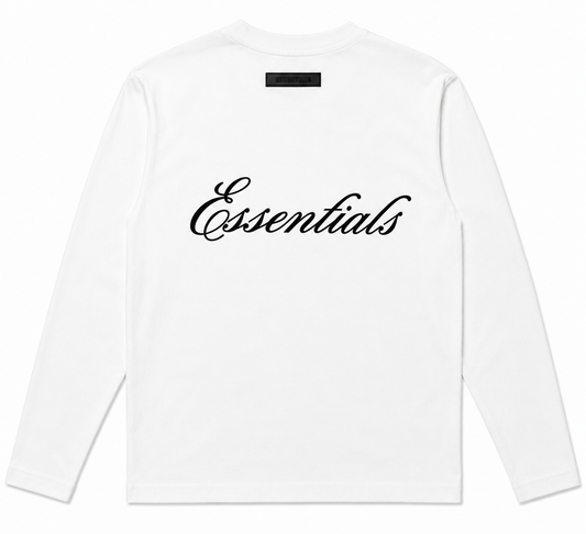 T-Shirt ESSENTIALS - Manche Longue Blanc