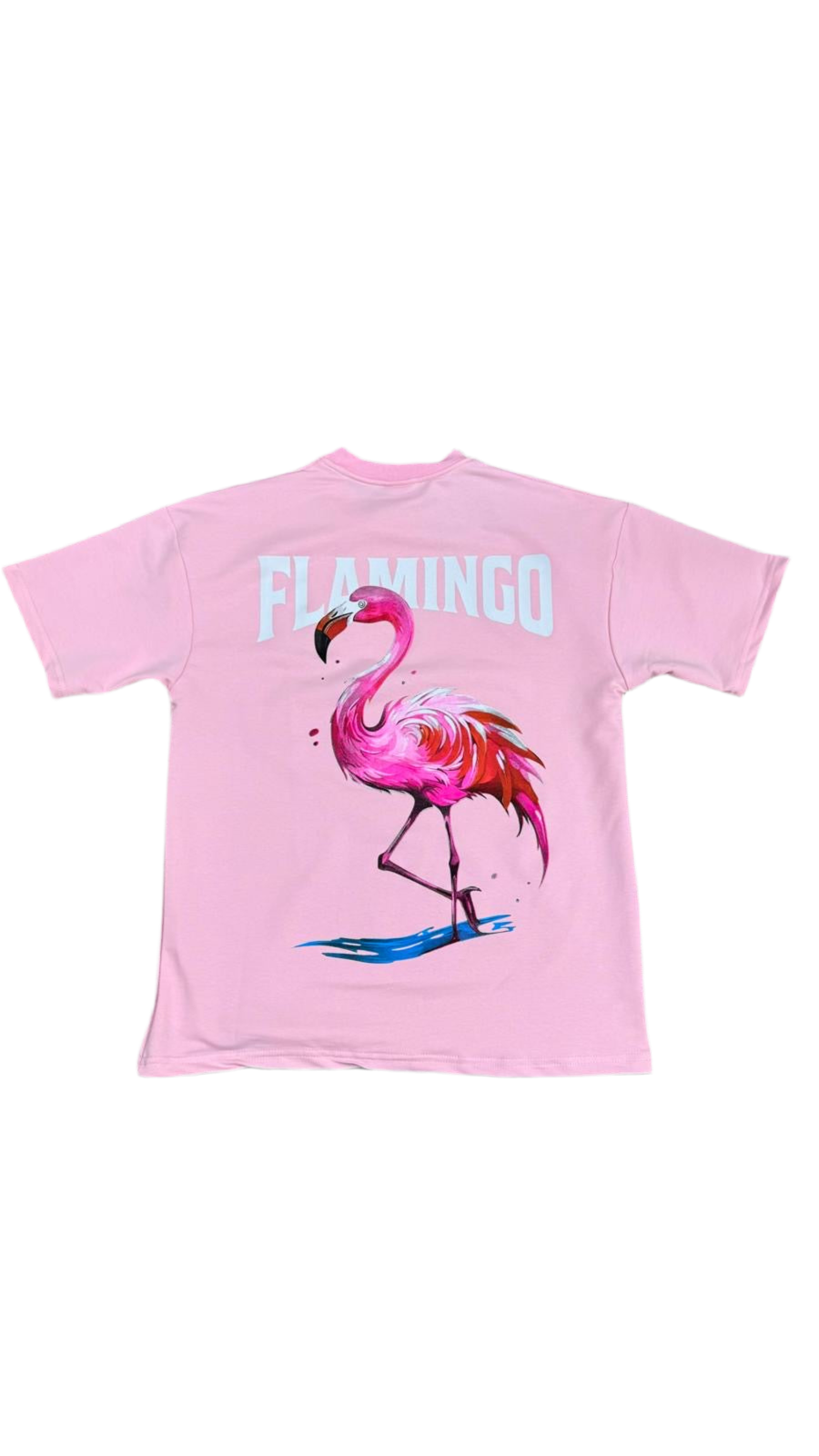 T-shirt “FLAMINGO” – Style Street Art Tropical - Rose pastel