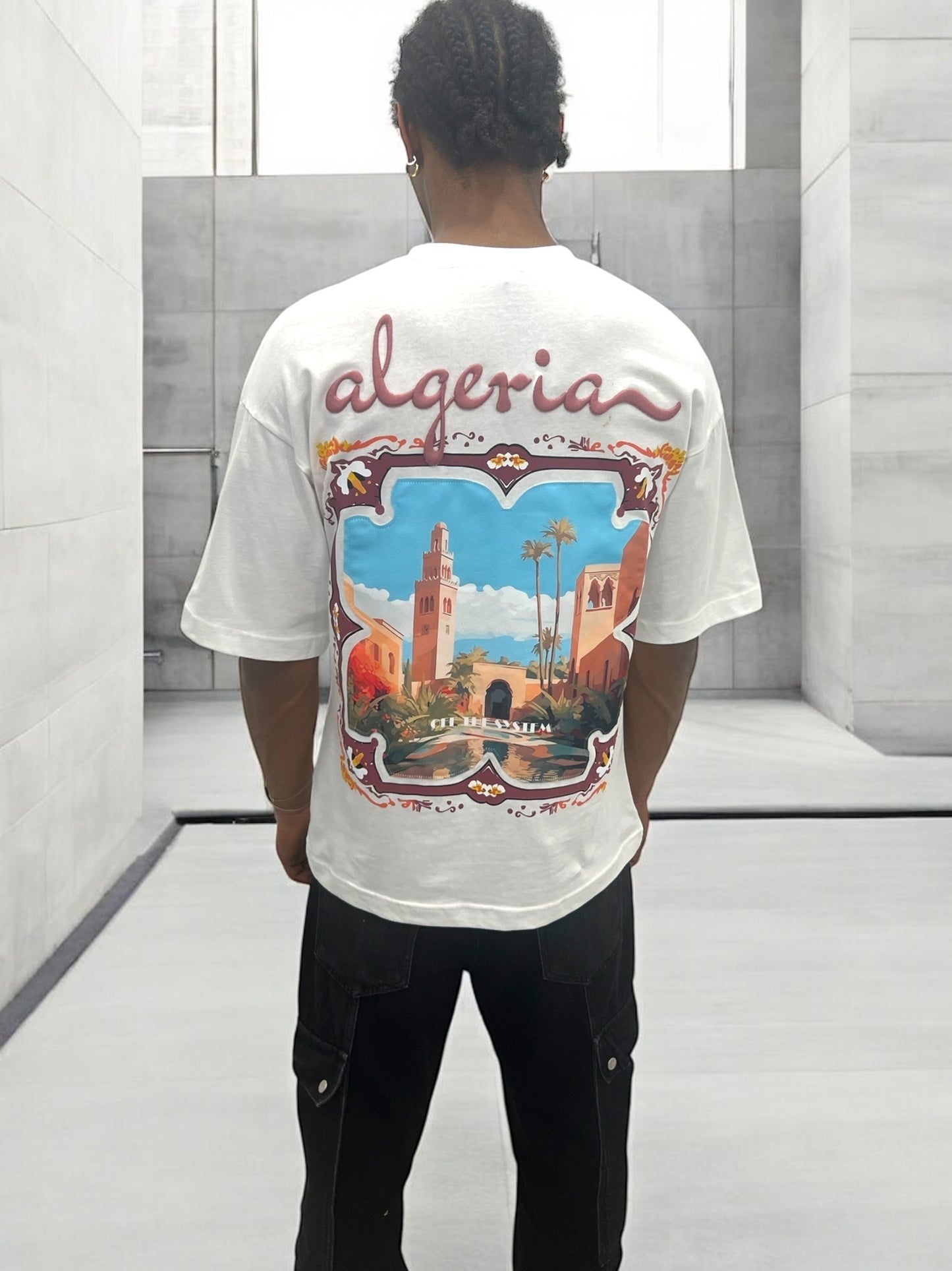 T-shirt ALGERIA - blanc cassé