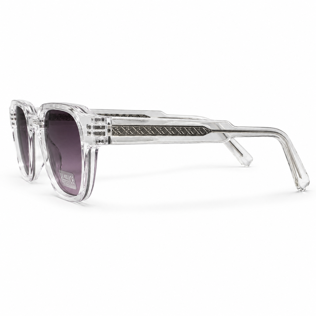 Lunettes de soleil CP 026698 – Monture transparente & verres lavande fumé UV400