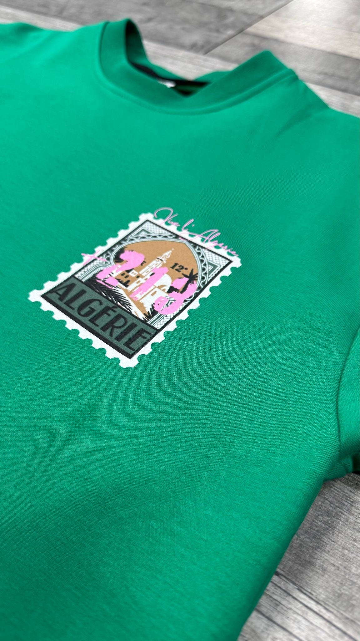 T-SHIRT VIVA L’ ALGERIE +213 - VERT