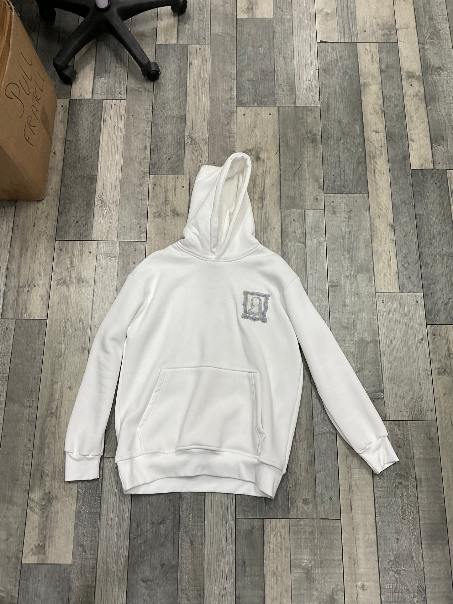Hoodie Mona Lisa - Connect Studio Paris - Blanc Gris