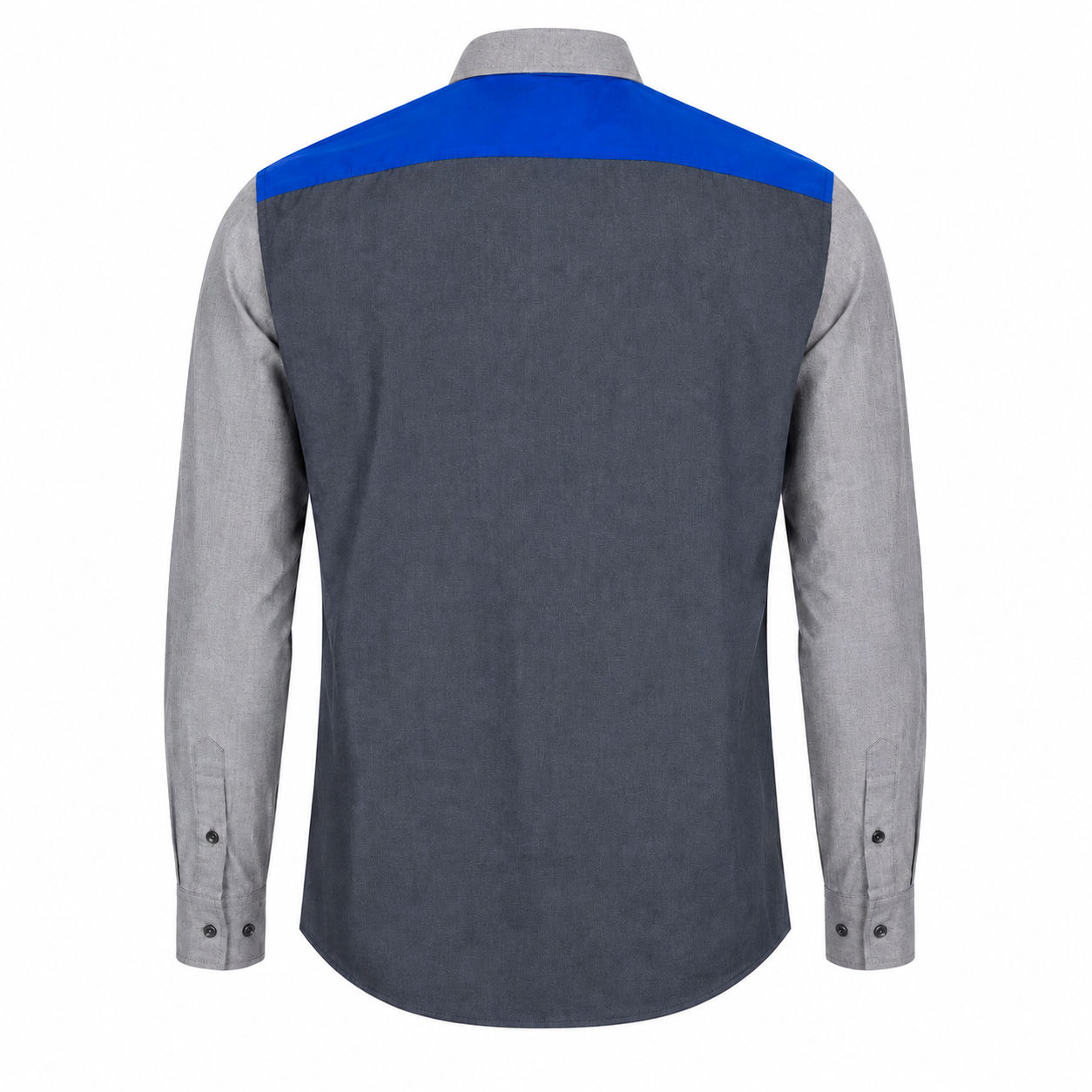 Chemise Harmont & Blaine Patchwork Gris Bleu Homme – Regular Fit