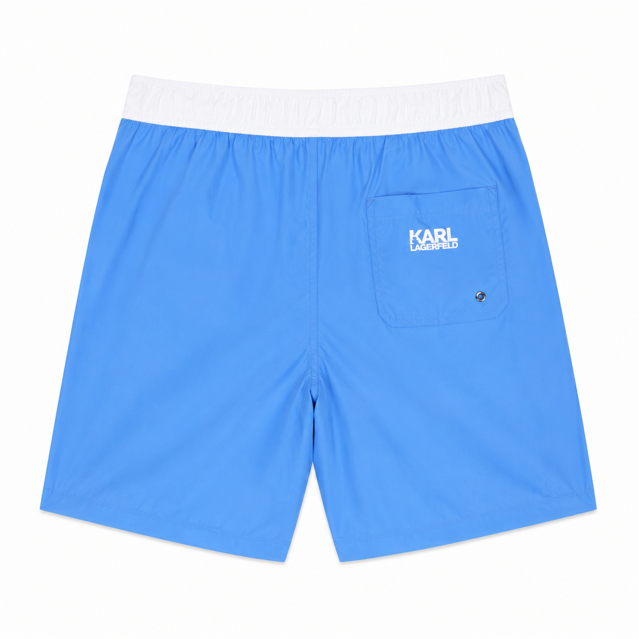 Short de Bain Karl Lagerfeld Long Boardshort Sky Blue White Homme