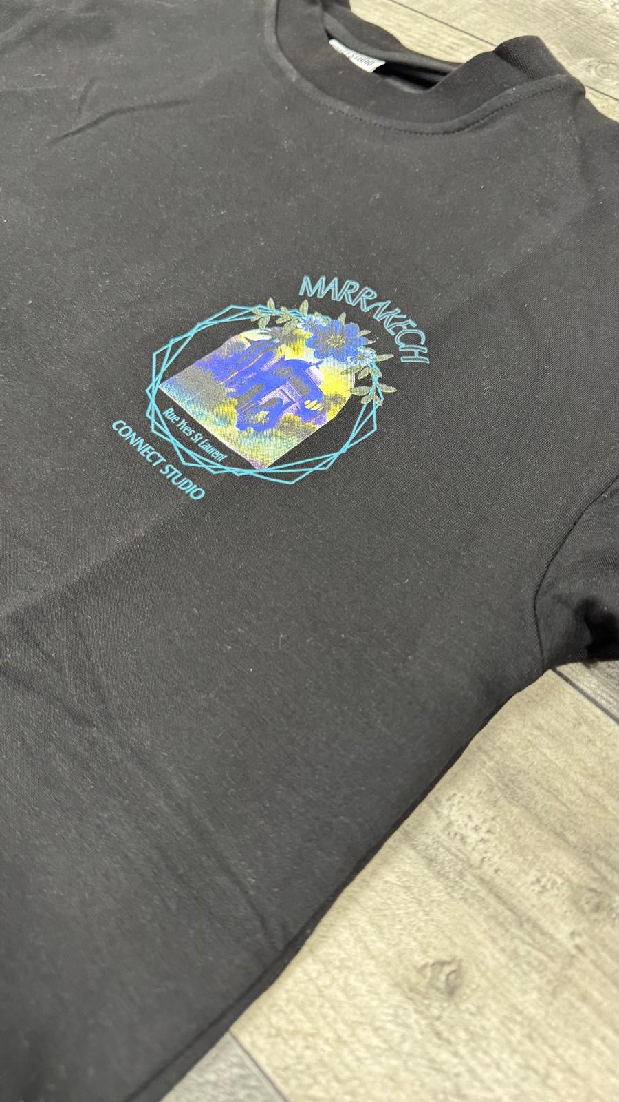 T-shirt Marrakech – Jardin Majorelle & Musée Yves Saint Laurent – Noir