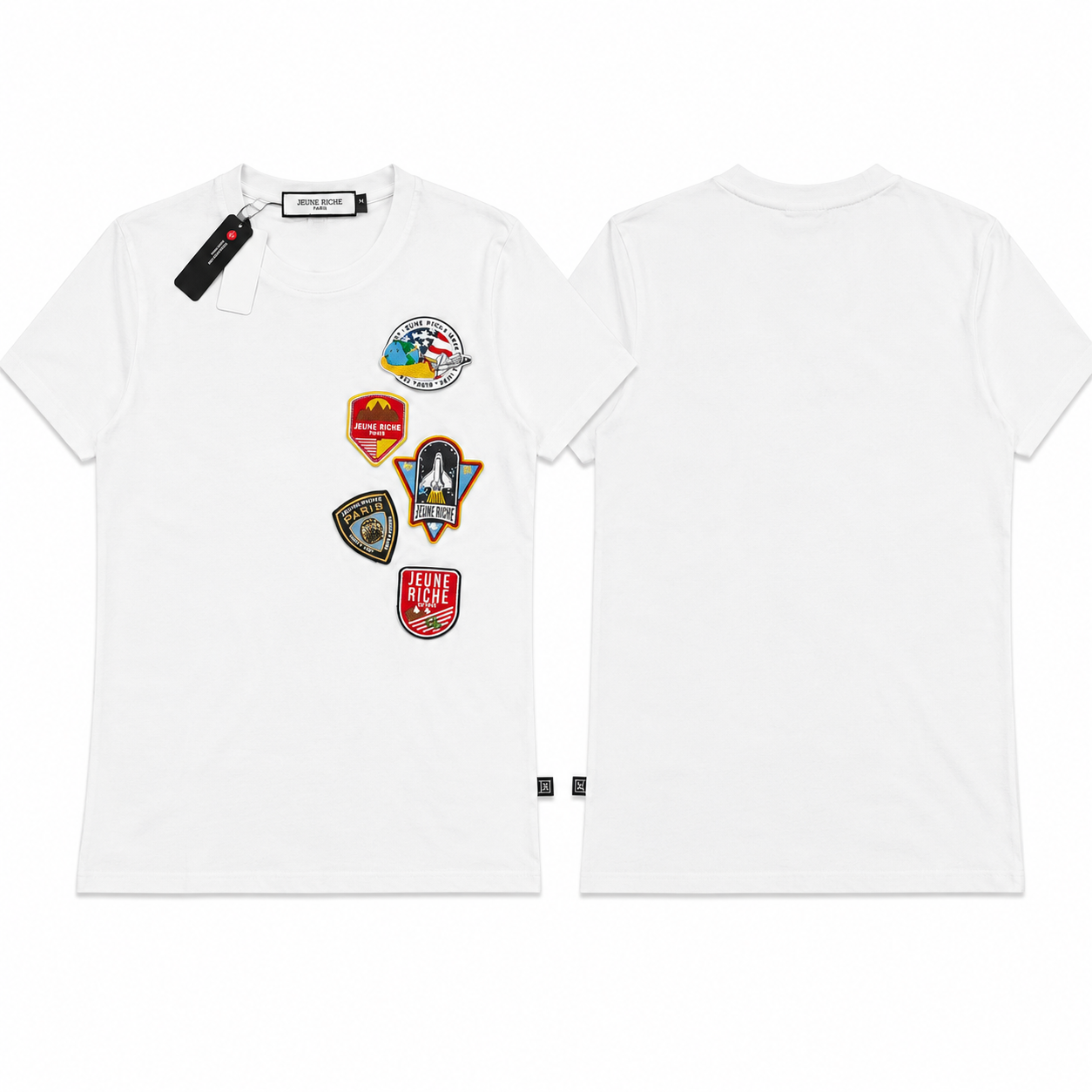 T-shirt Jeune Riche Paris – Patchs City White Streatwear Premium