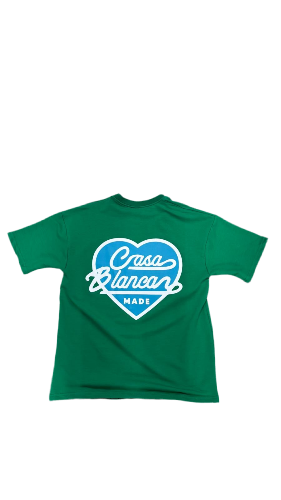 T-shirt oversize unisexe Casa Blanca Made – Cœur graphique en coton – Vert