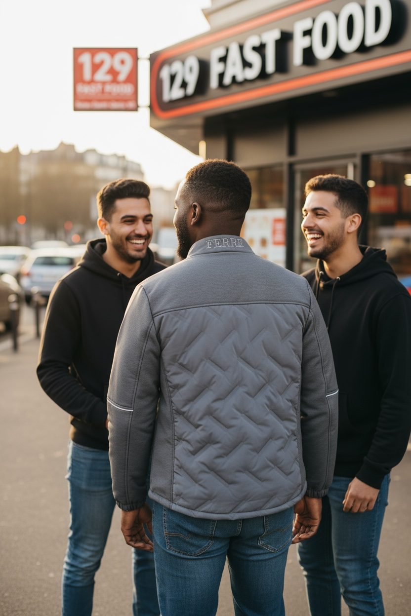 Gianfranco FERRE – Veste Hybride Matelassée à Col Montant Homme