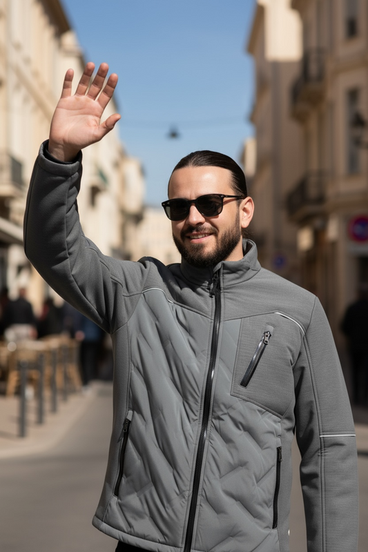 Gianfranco FERRE – Veste Hybride Matelassée à Col Montant Homme