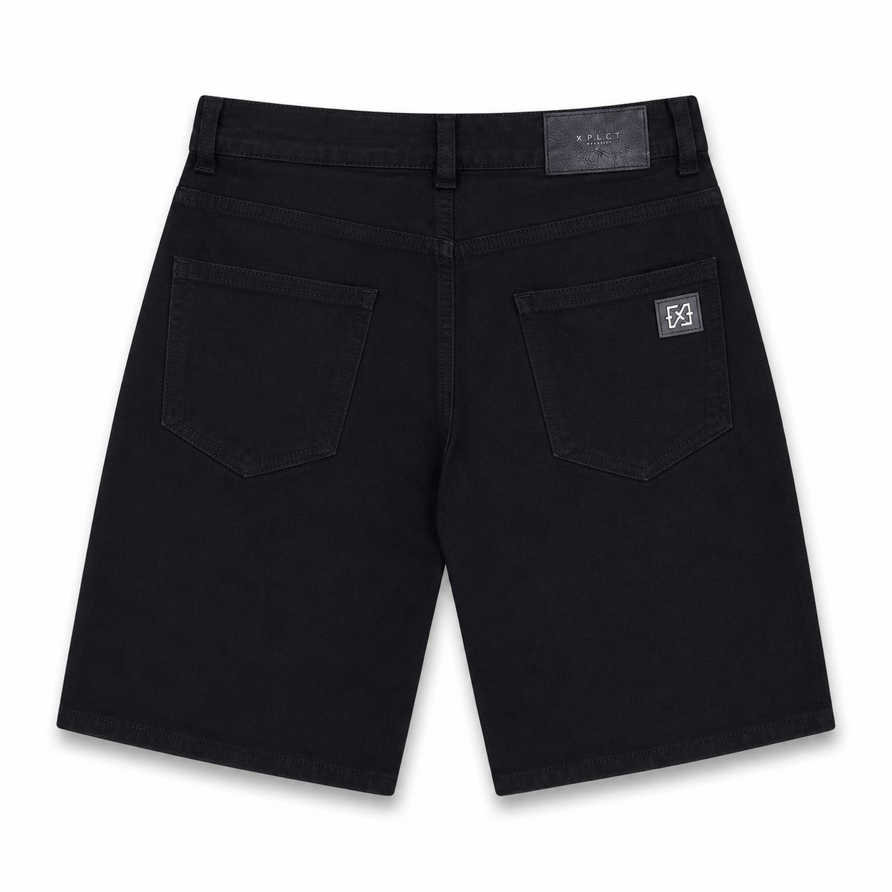Short en jean noir XPLCT Studios Havana Homme