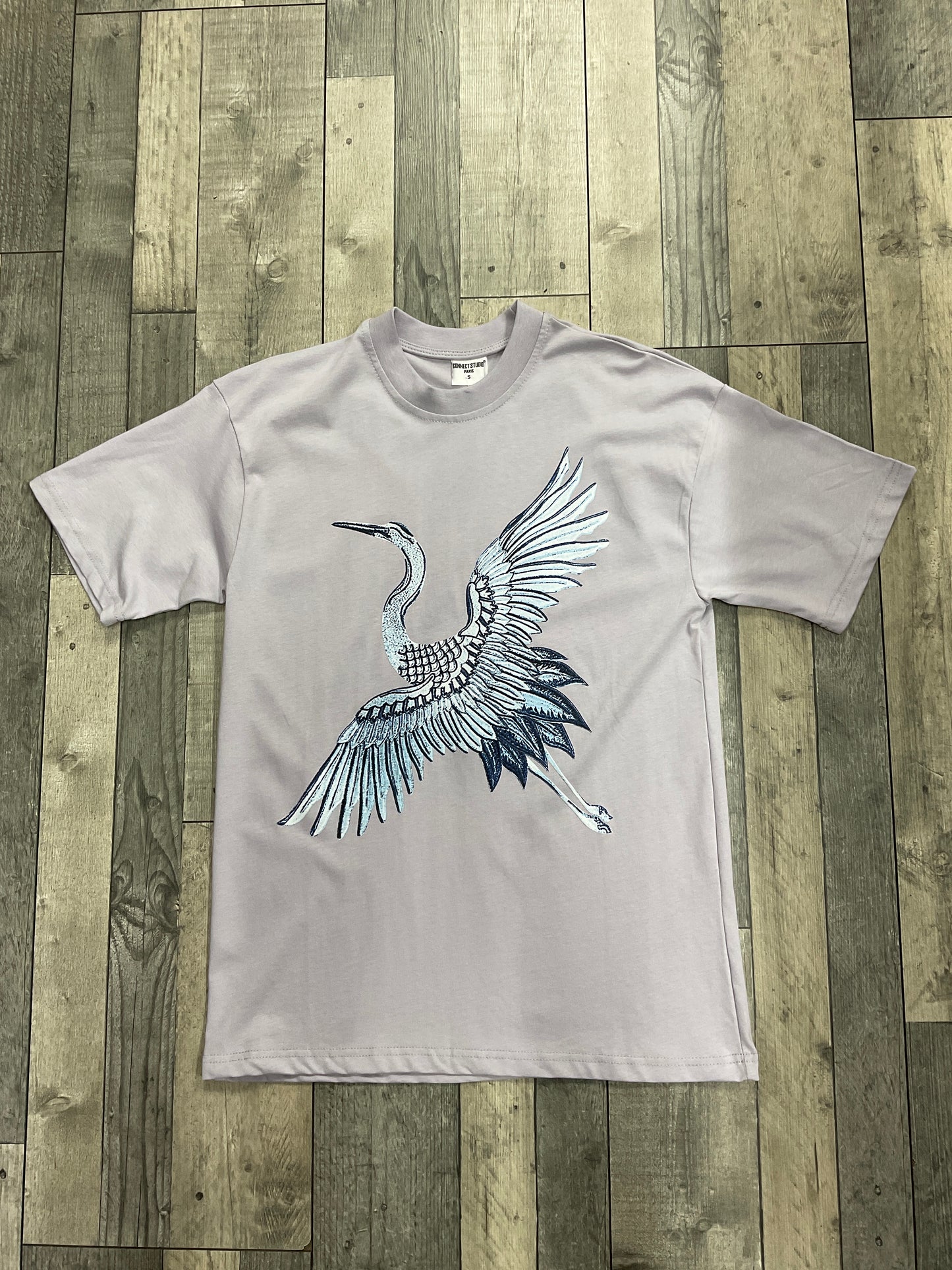 T-shirt Grue BLEU - gris clair