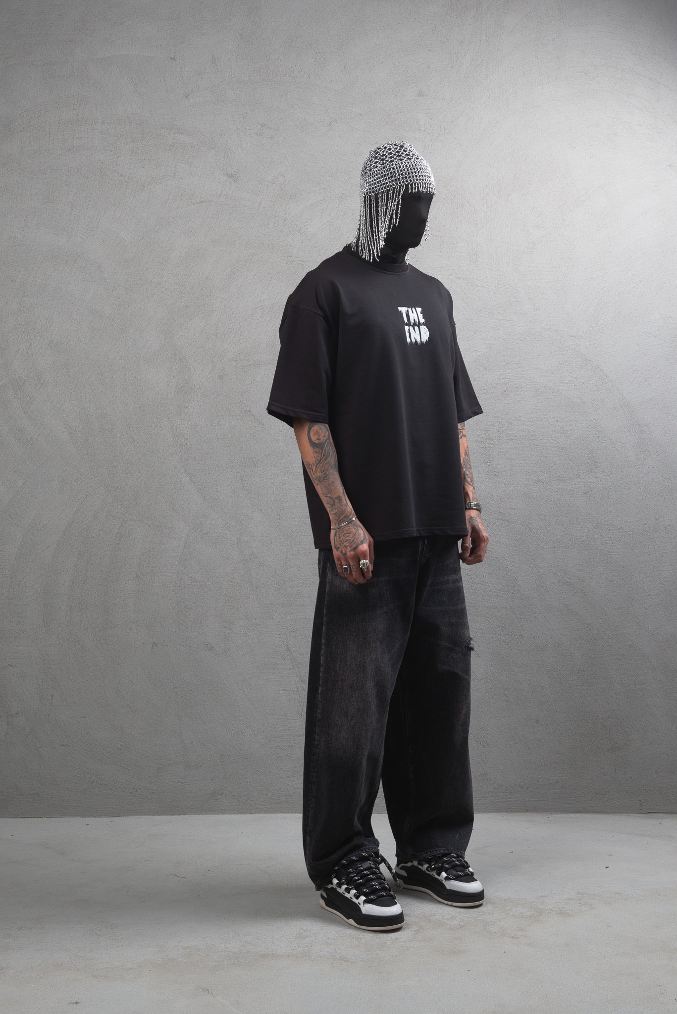 T-SHIRT OVERSIZE, THE END, NOIR - Spring/Summer 2025