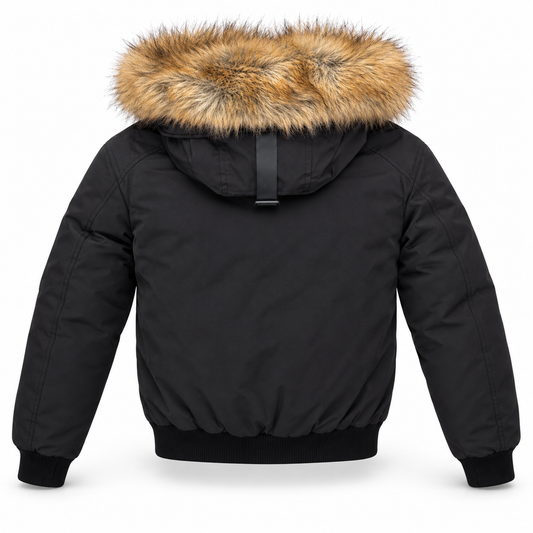 OCTA Bomber Arctic à Capuche Fourrure – Noir