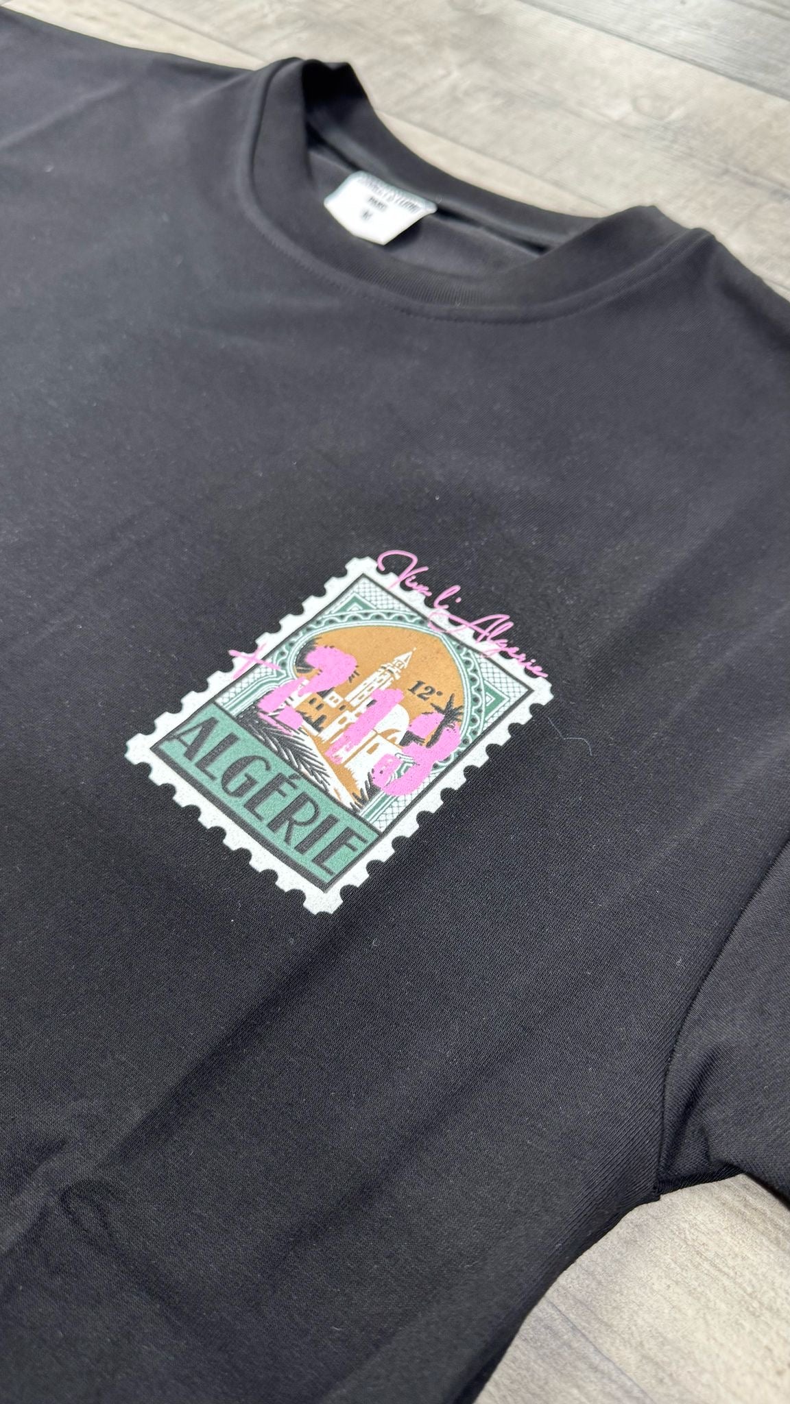 T-SHIRT VIVA L’ ALGERIE +213 - NOIR