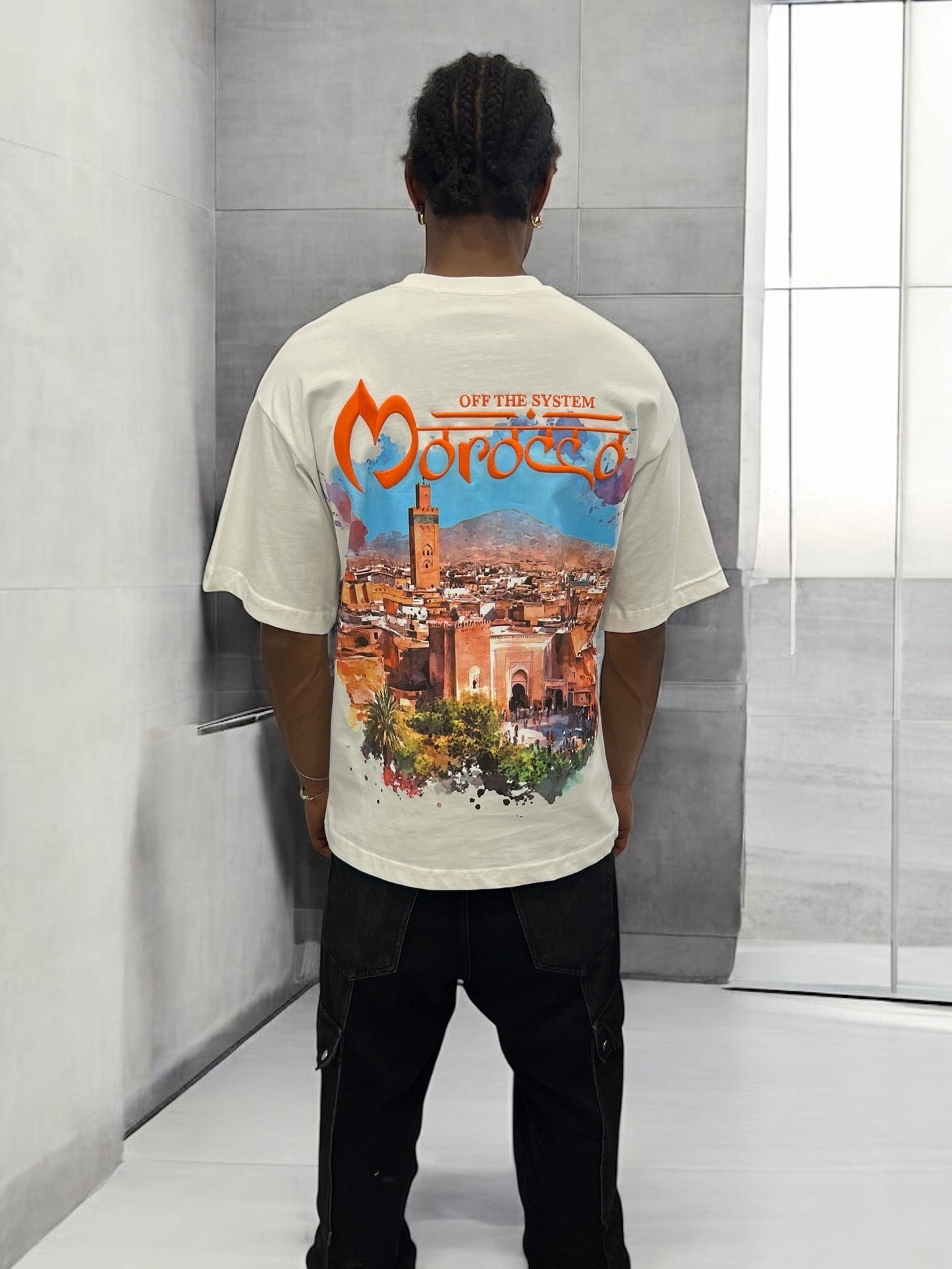 T-shirt MOROCCO VIBES - blanc cassé