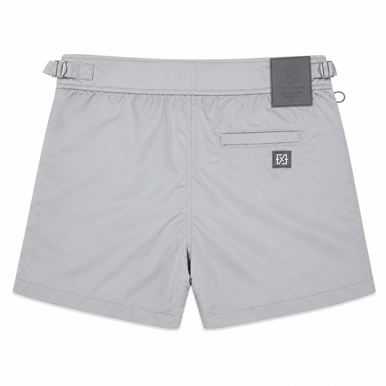 XPLCT STUDIOS Monaco Swim Short Gris – Short de Bain Premium Homme