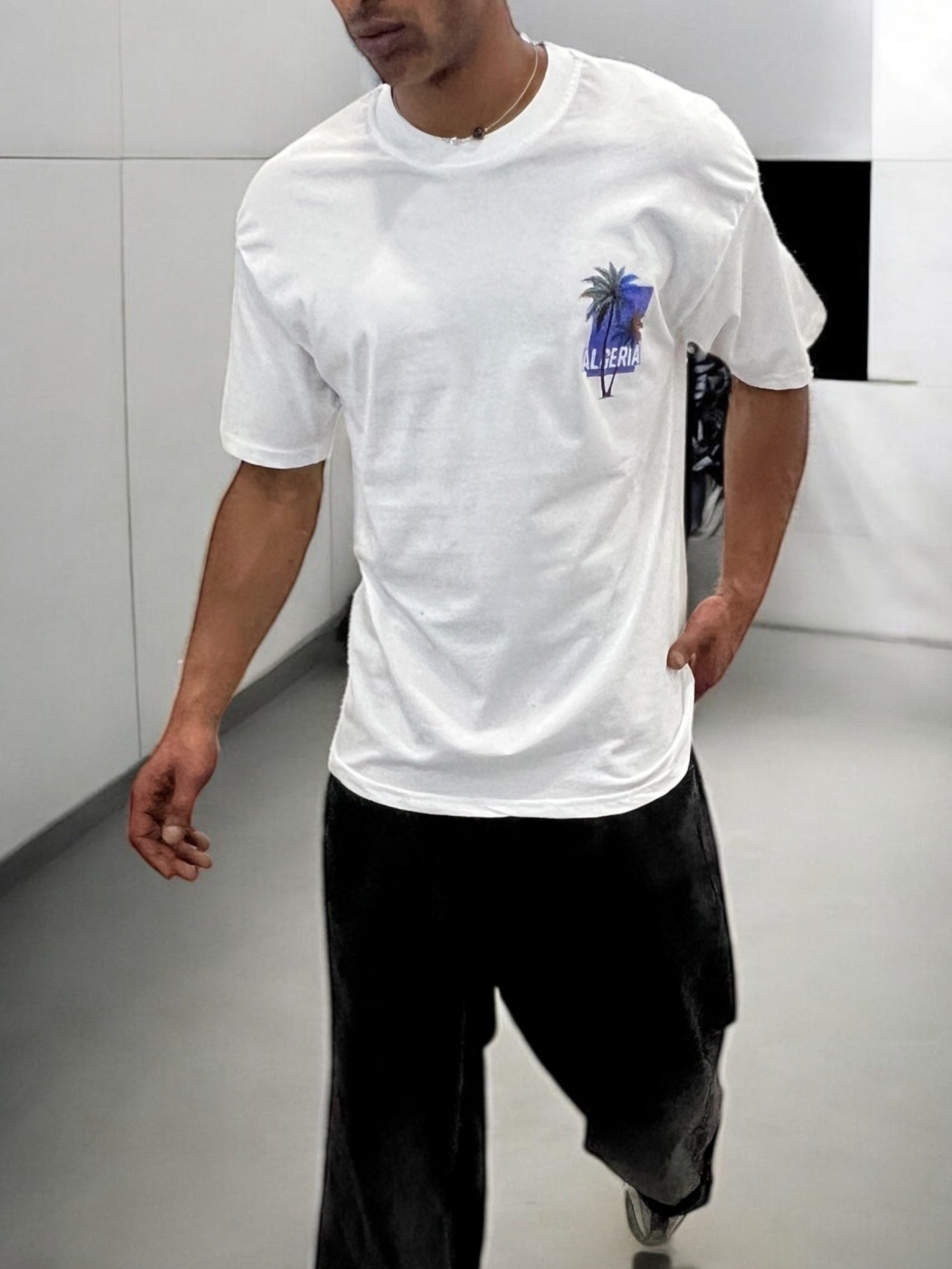 T-shirt ALGERIA PALMIERS - blanc