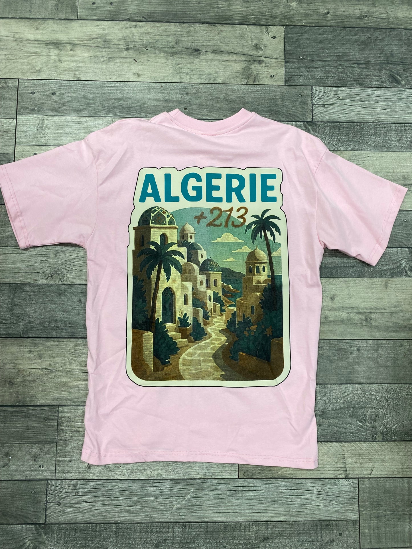 T-SHIRT ALGERIE +213 - Rose