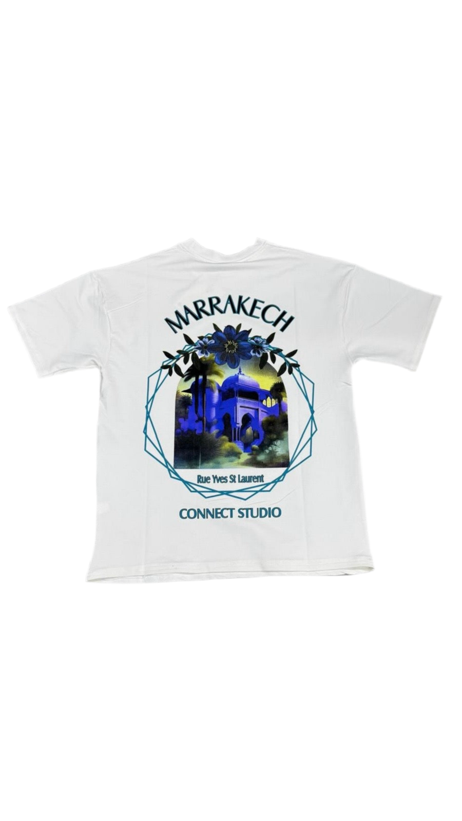 T-shirt Marrakech – Jardin Majorelle & Musée Yves Saint Laurent – Blanc
