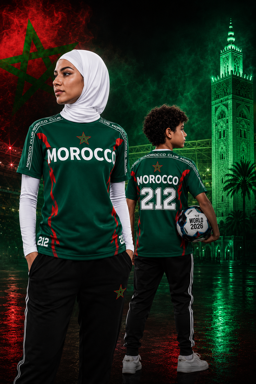 Maillot Morocco Club 212 – Femme, Enfant & Unisexe | Connect Studio Paris