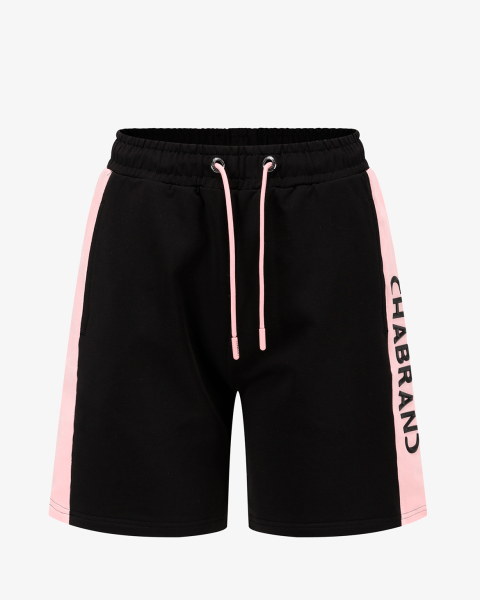 Short Chabrand Logo Encadré - Noir et Rose