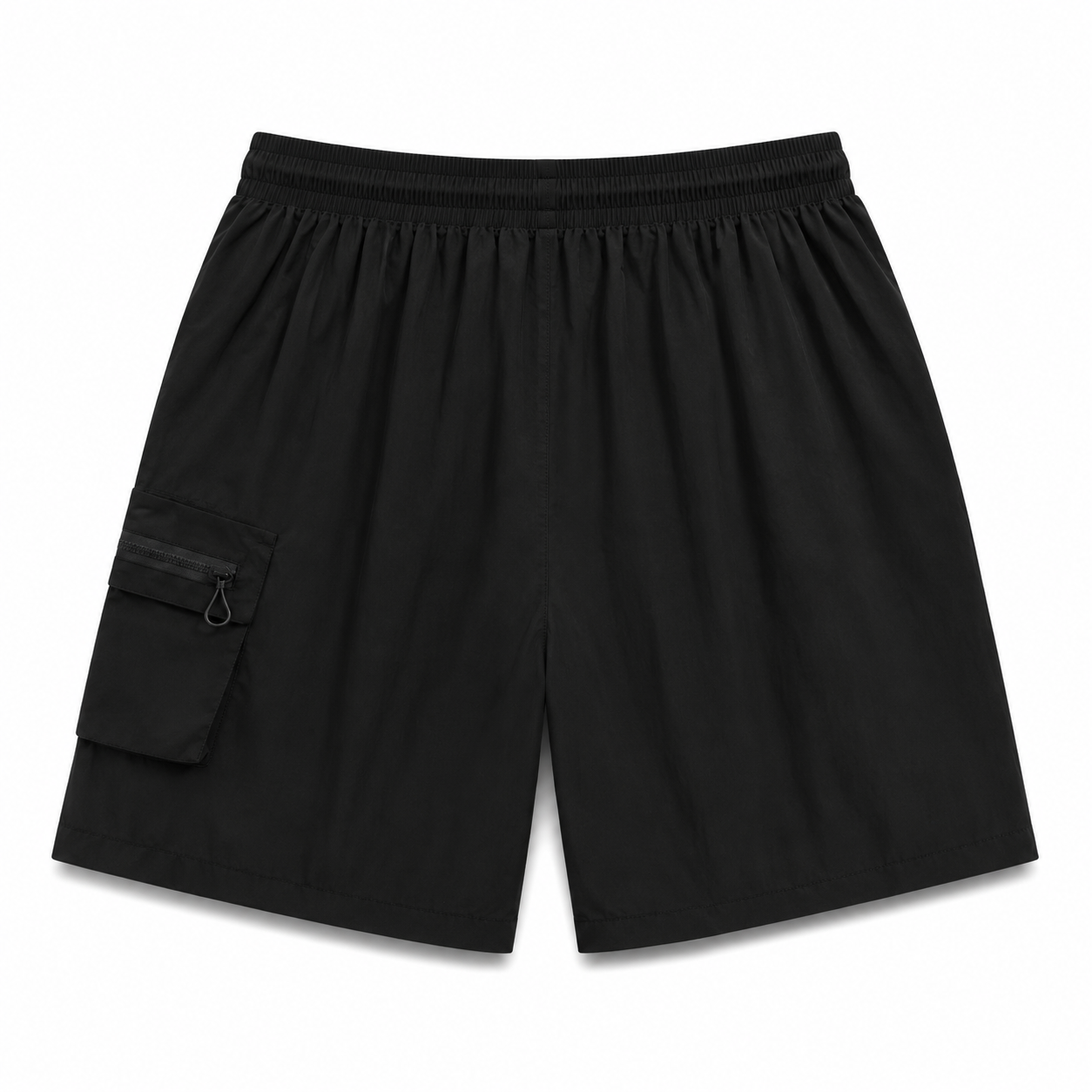 Short Cargo Technique UNTRACED Noir – Nylon Léger Techwear Été Homme