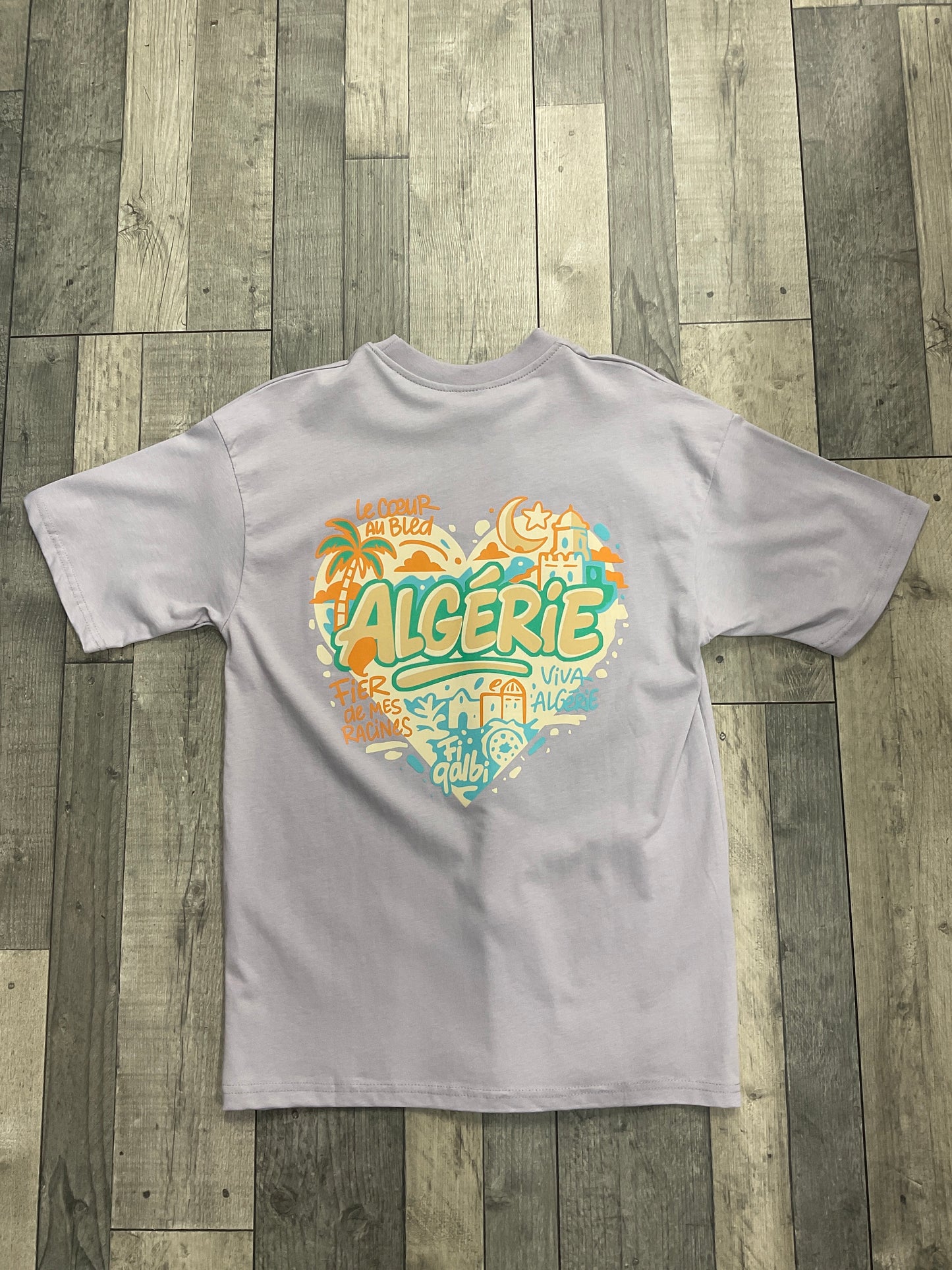 T-shirt ALGÉRIE CŒUR - lilas