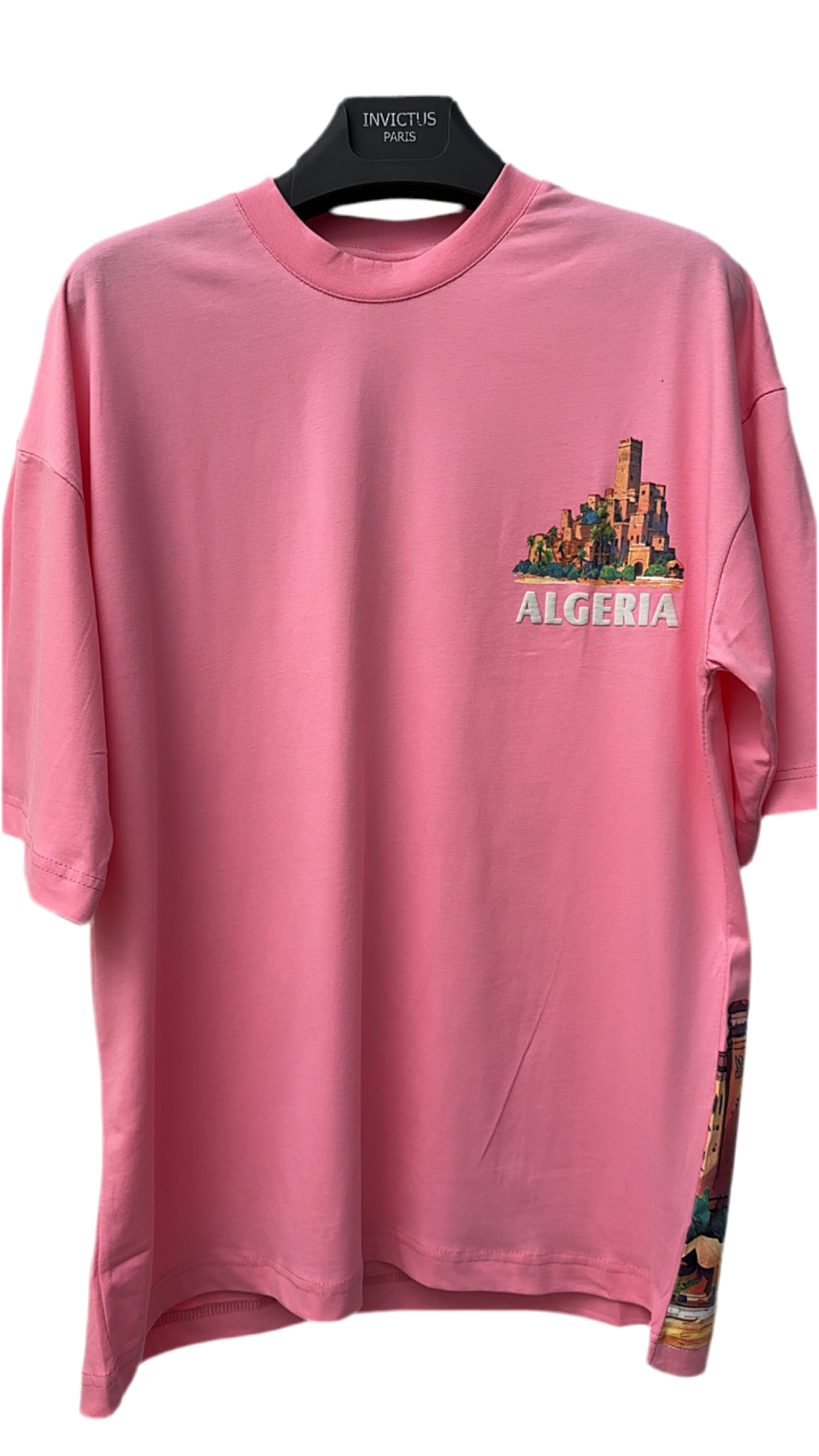 T-shirt ALGERIA – Off The System | Taille Unique Mixte | 5 Couleurs – Édition Limitée - Rose