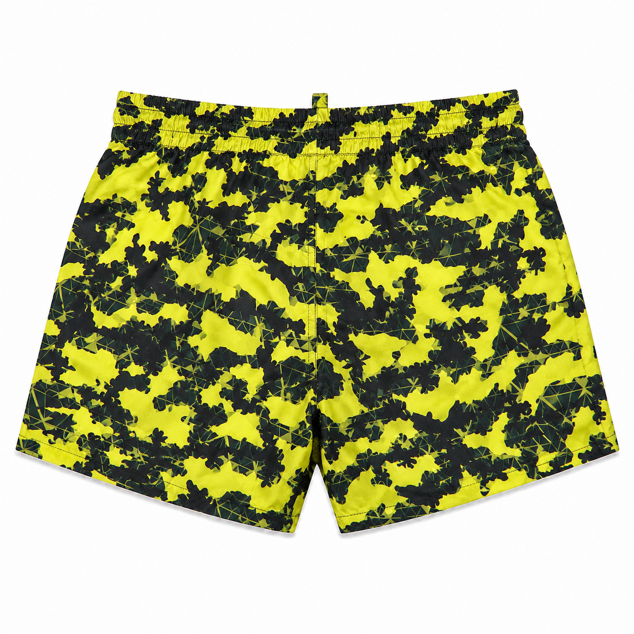 EXPLICIT Camo Swim Short Jaune Fluo – Short de Bain Premium Homme