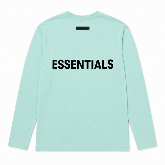 Ensemble ESSENTIALS - T-shirt Manche Longue & Jogging Bleu Turquoise