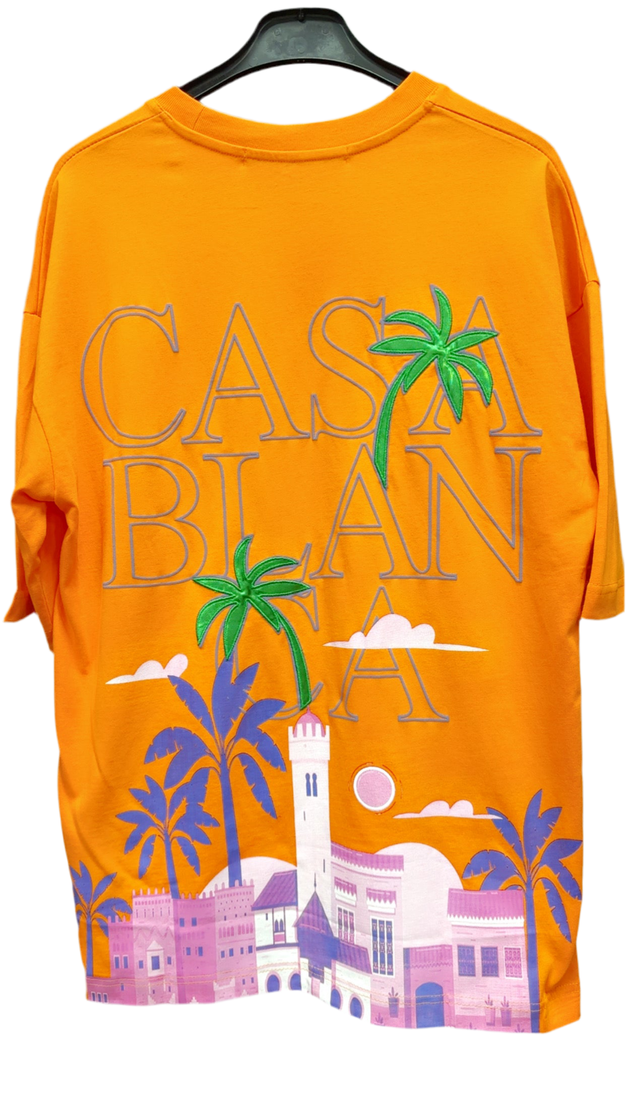 T-SHIRT CASABLANCA BRODERIE - Orange