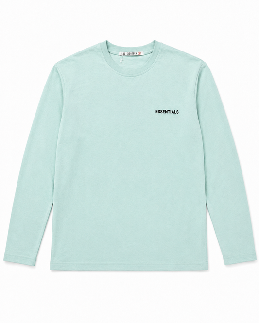 Ensemble ESSENTIALS - T-shirt Manche Longue & Jogging Bleu Turquoise