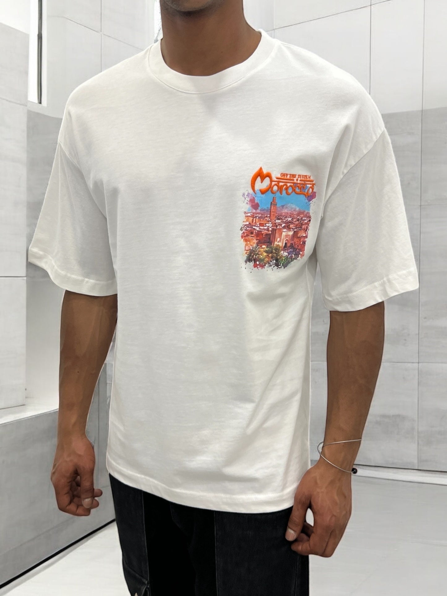 T-shirt MOROCCO VIBES - blanc cassé