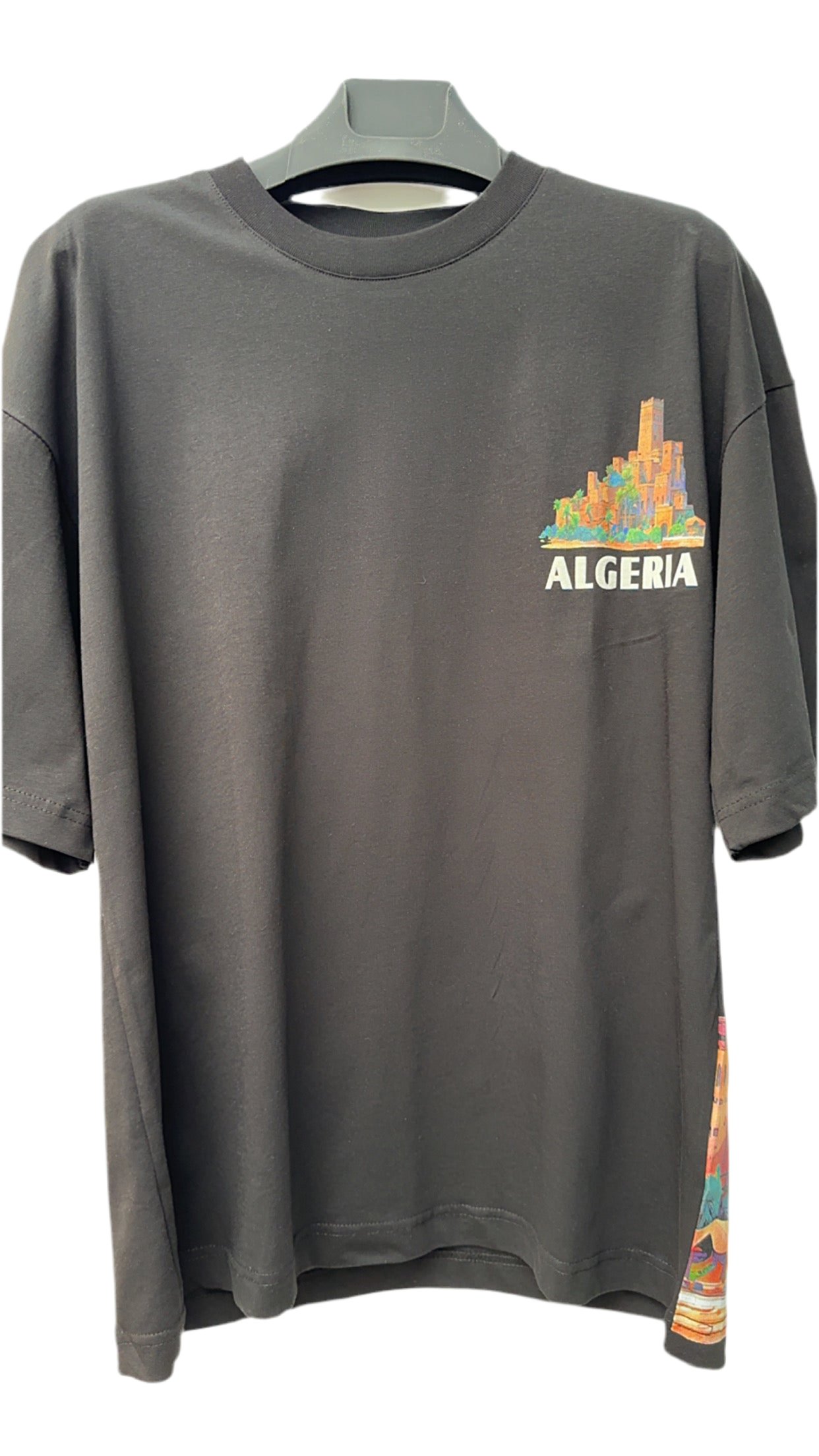 T-shirt ALGERIA – Off The System | Taille Unique Mixte | 5 Couleurs – Édition Limitée- Noir