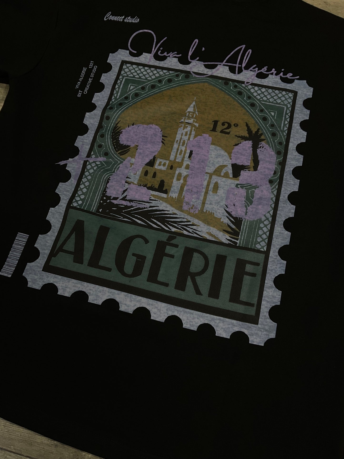 T-SHIRT VIVA L’ ALGERIE +213 - Noir Spécial Production