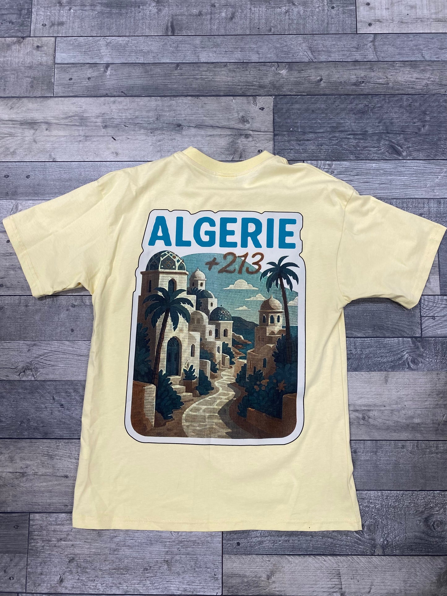 T-SHIRT ALGERIE +213 - Palmier Jaune